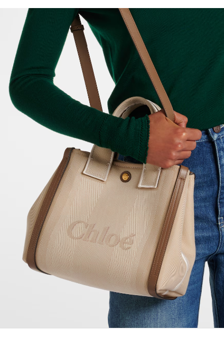 Chloé Carry 스몰 캔버스 토트 백