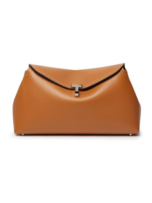 TOTEME T-Lock leather clutch bag