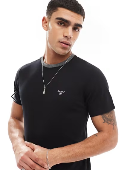Barbour Marlton small logo t-shirt in black