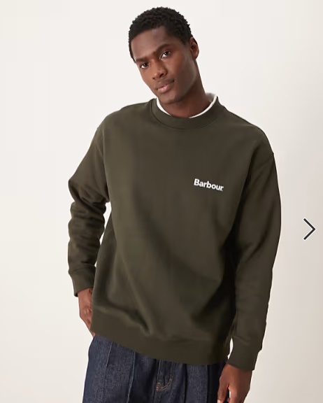 Barbour brushed Nicholas os crew neck sweatshirt