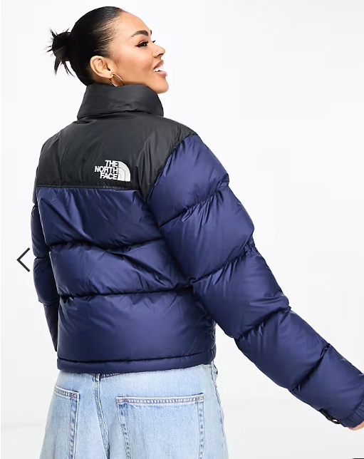 The North Face Nuptse Retro '96 down puffer jacket in navy and black