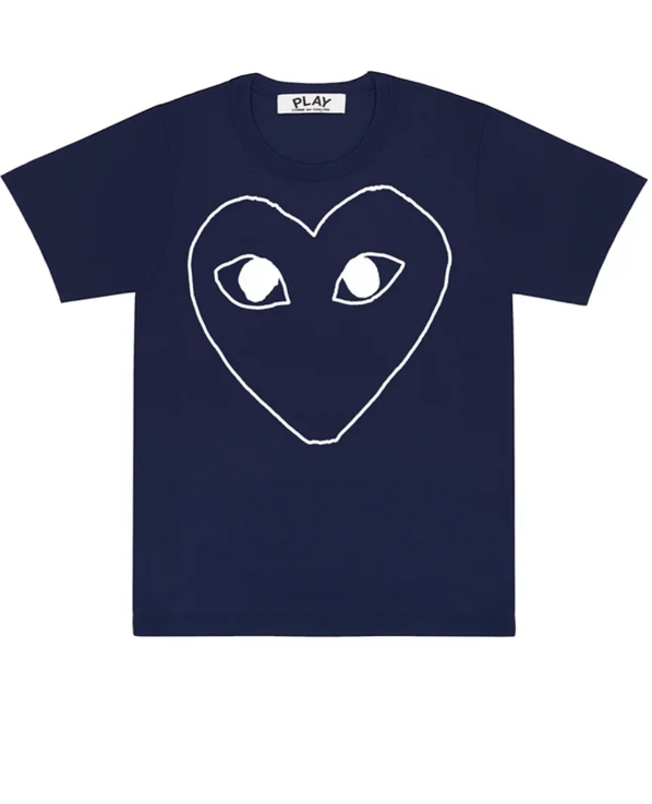 COMME des GARCONS PLAY White Outline Tee Unisex