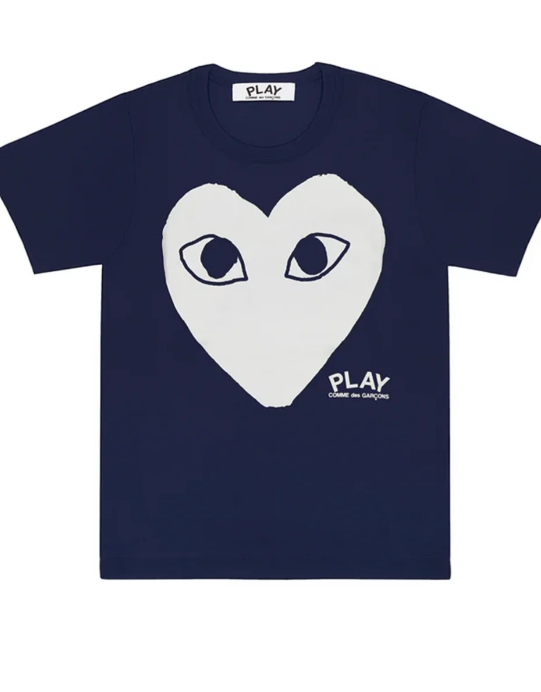 COMME des GARCONS PLAY Laminated White Heart Tee Unisex