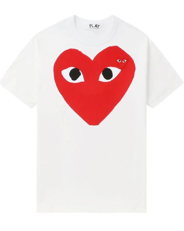 COMME des GARCONS PLAY Big Red Heart With Red Emblem Tee Unisex