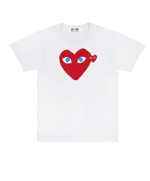 COMME des GARCONS PLAY Red Heart Blue Eyes Tee Unisex