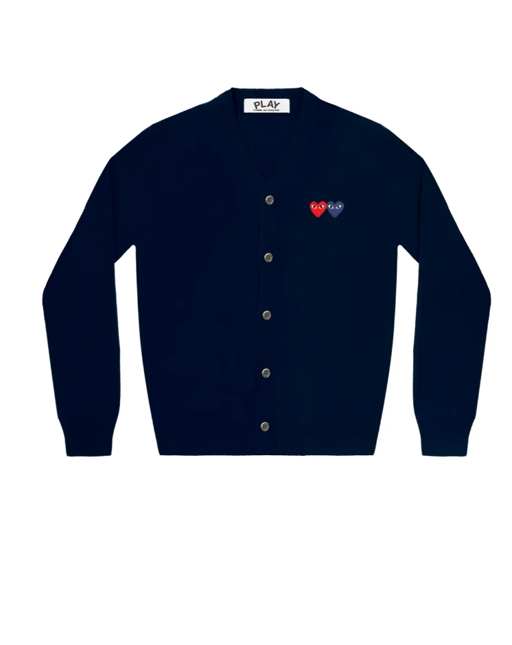 COMME des GARCONS PLAY Double Hearts Cardigan Unisex