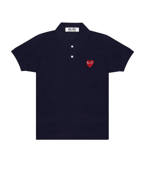 COMME des GARCONS PLAY Polo T-Shirt With Red Emblem Unisex
