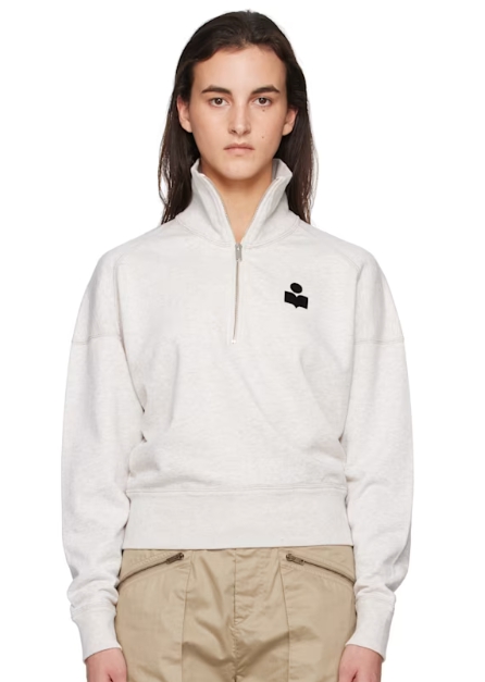 Isabel Marant Etoile Gray Ross Logo Sweatshirt