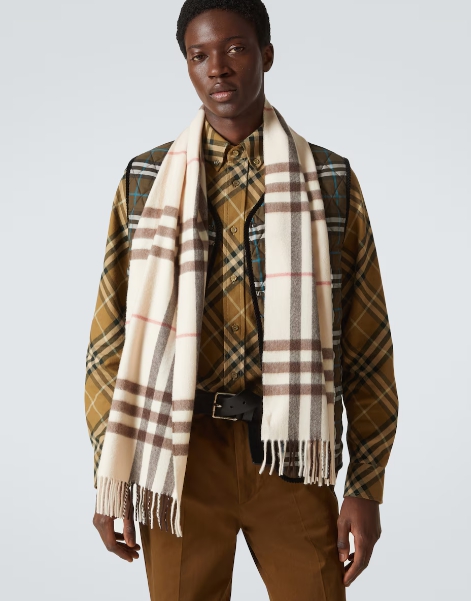 Burberry Burberry Check 캐시미어 스카프