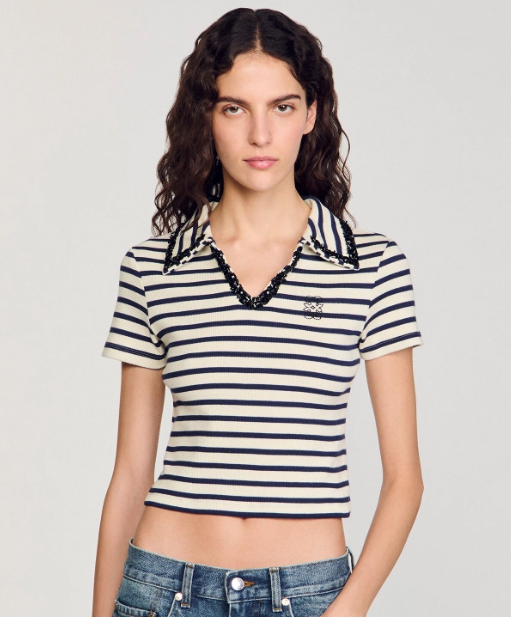 Striped polo shirt