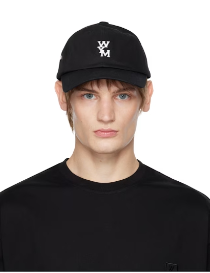 WOOYOUNGMI Black Logo Ball Cap