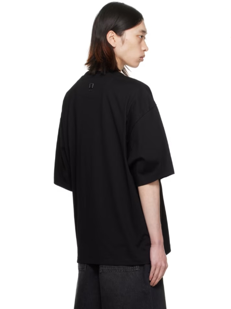 WOOYOUNGMI Black Embroidered T-Shirt