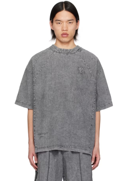 WOOYOUNGMI Gray Faded T-Shirt