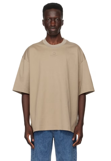 WOOYOUNGMI Beige Embroidered T-Shirt