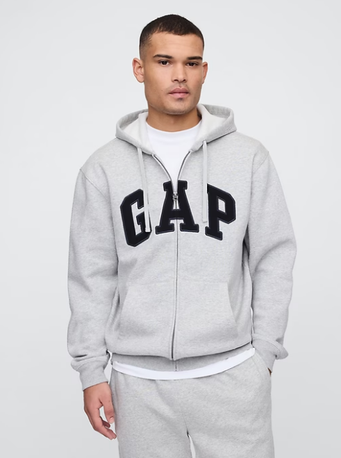 Relaxed Gap Logo Zip Hoodie