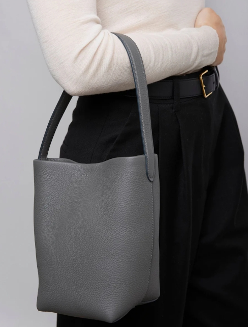 The Row Small N/S Park dark grey tote bag