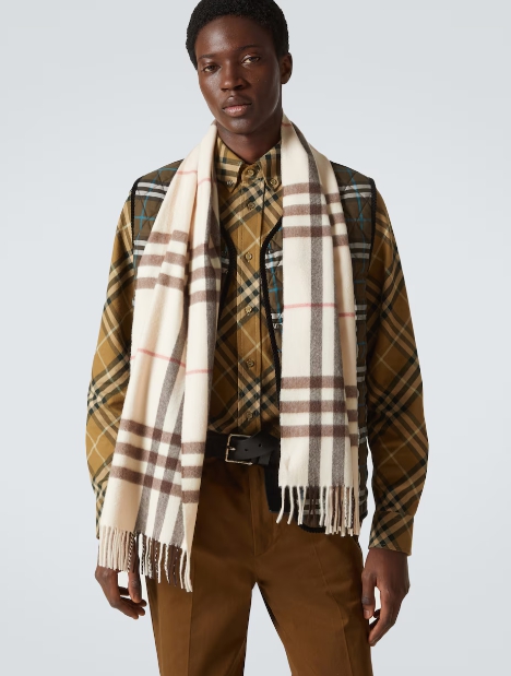 Burberry Burberry Check 캐시미어 스카프