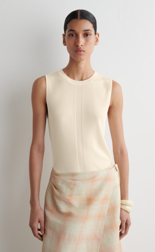 RIBBED-KNIT TANK TOP
