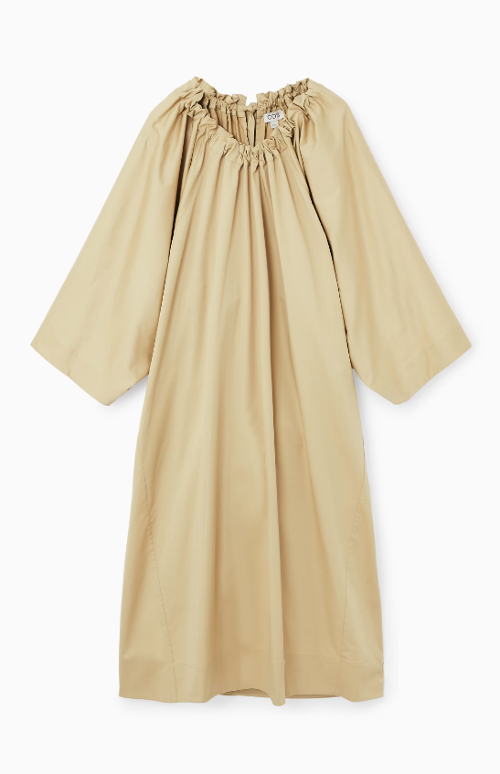 OVERSIZED COTTON MIDI DRESS