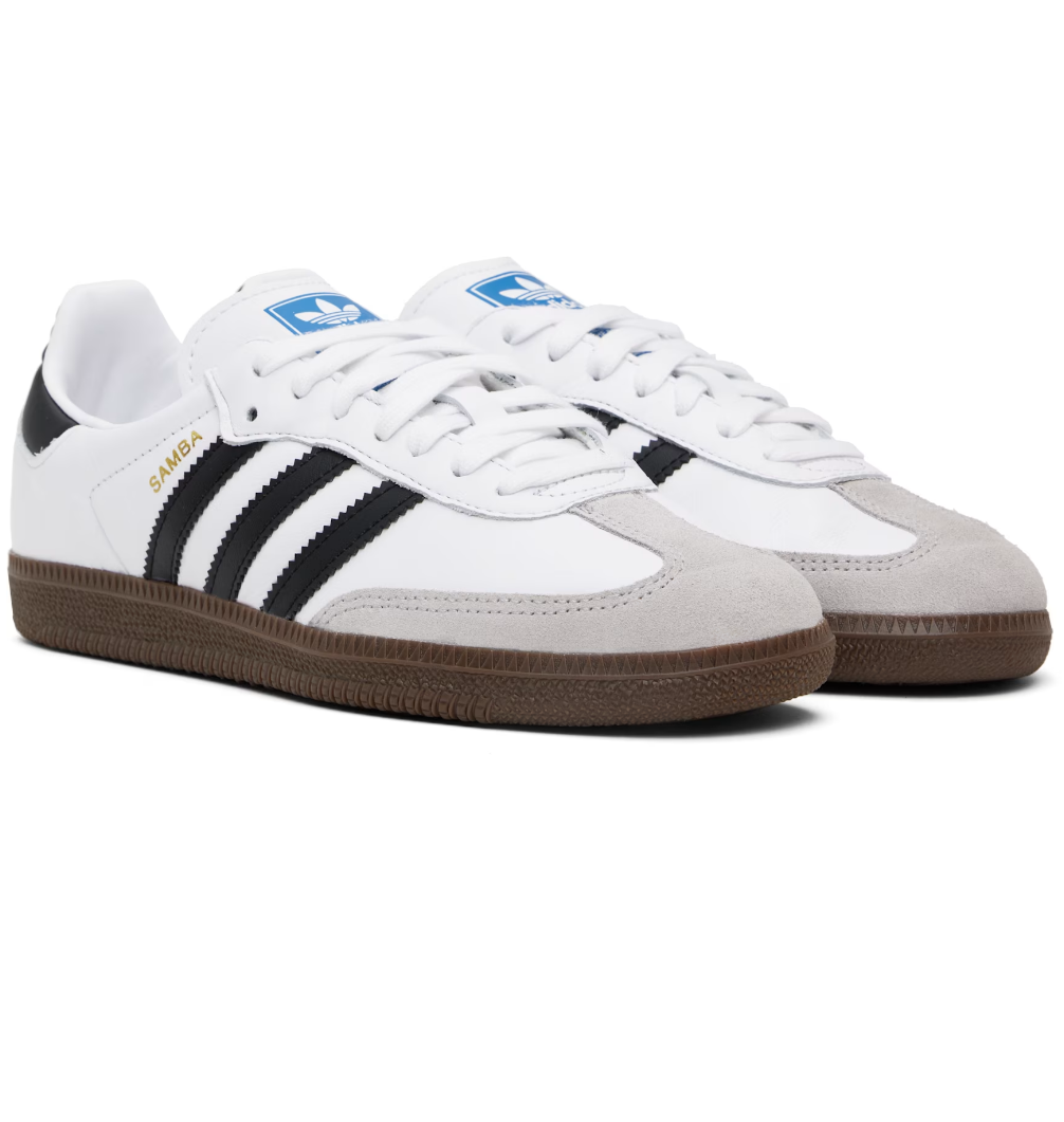 adidas Originals White & Black Samba OG Sneakers