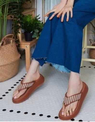 FitFlop F-Mode Leather Toe Post Sandal