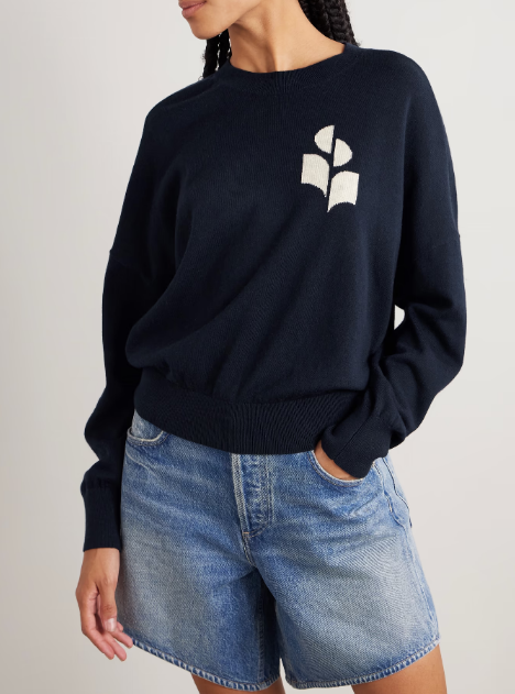 MARANT ÉTOILE Marisans intarsia cotton and wool-blend sweater