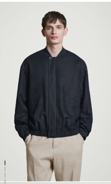 LINEN BOMBER JACKET