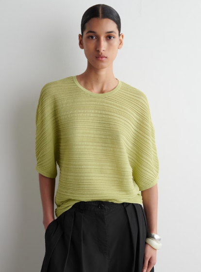 PLEATED KNITTED TSHIRT