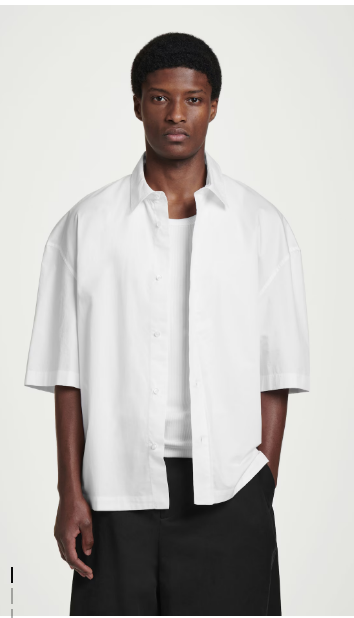 BOXY SHORT-SLEEVED COTTON SHIRT