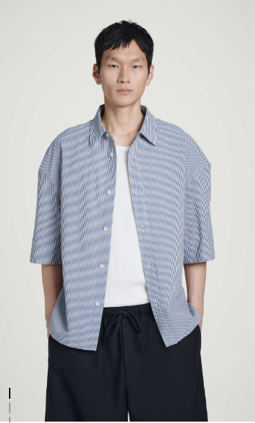 BOXY COTTON SHORT-SLEEVED SHIRT