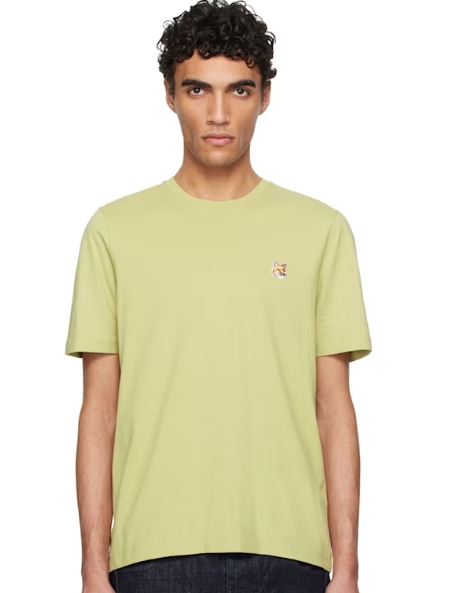 Maison Kitsuné Green Fox Head Patch Regular T-shirt