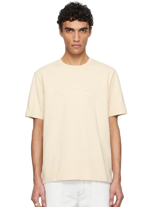 Maison Kitsuné Beige Crafted Profile Fox Comfort T-shirt