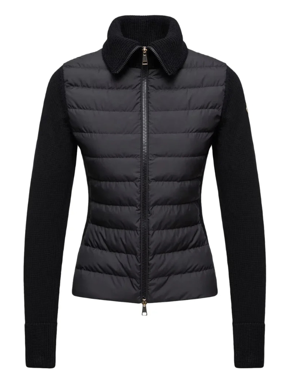 Moncler WOOL PADDED CARDIGAN WITH ZIP