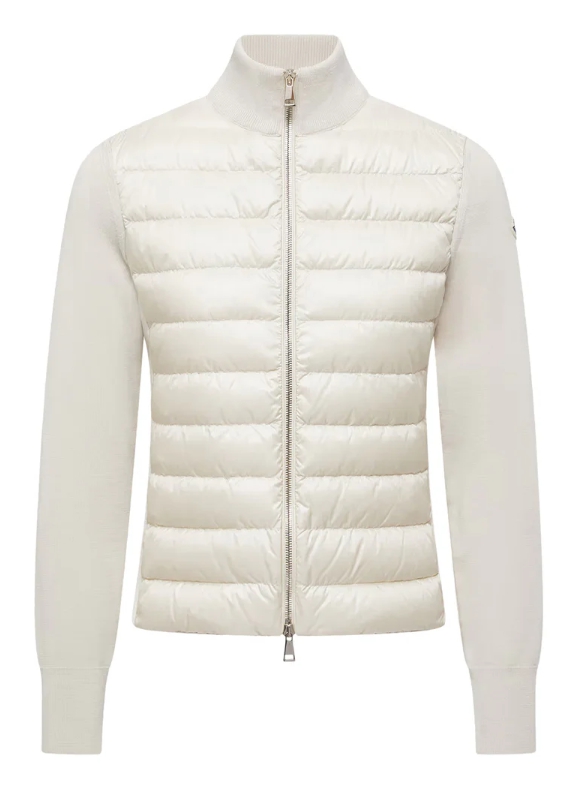 Moncler WOOL PADDED CARDIGAN WITH ZIP