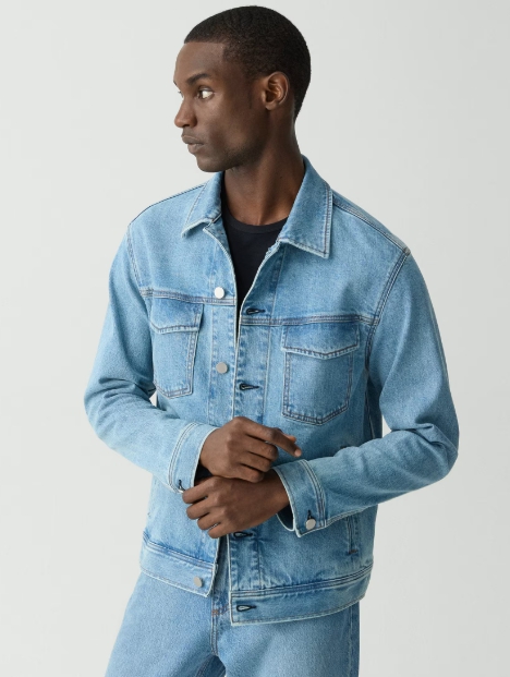 City Trucker Jacket in Stretch Denim