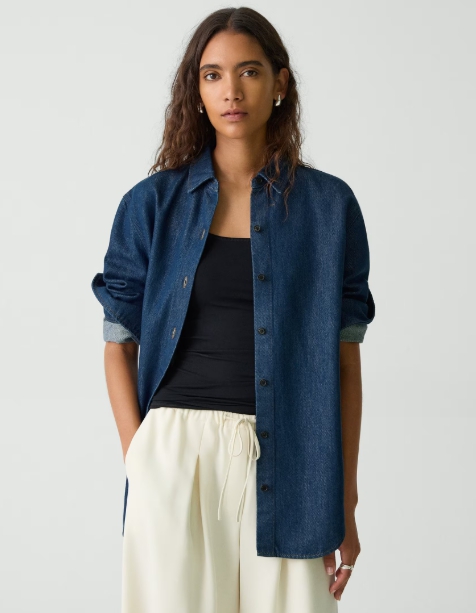 Boyfriend Shirt in Relaxed Denim