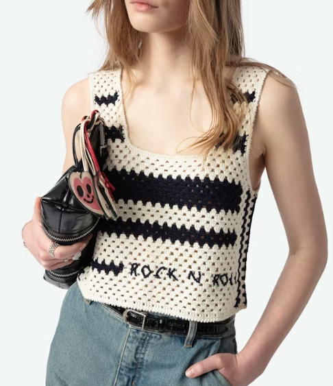 Dillie Crochet Knit Tank Top