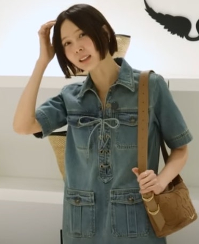 Record Utility Denim Dress