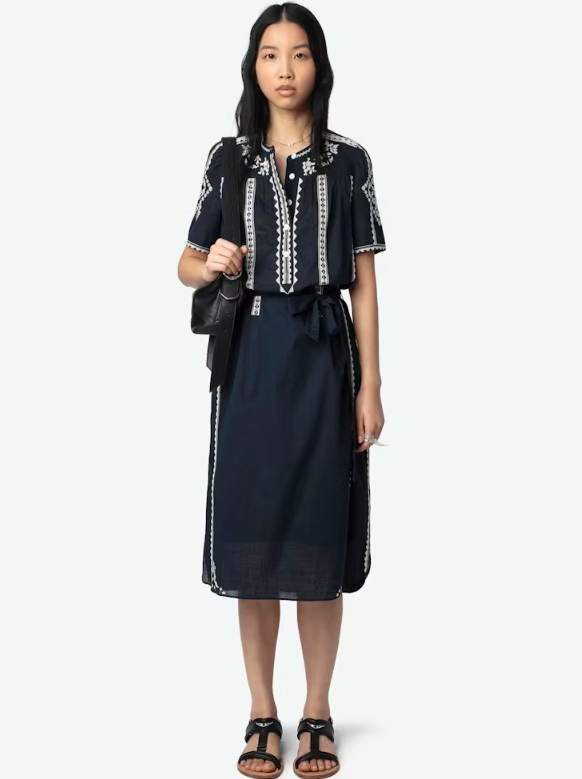 Rigy Navy Belted Dress