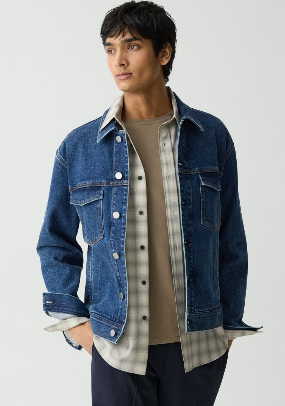 City Trucker Jacket in Stretch Denim