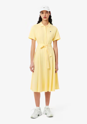 Women's Flared Mini-Piqué Polo Dress