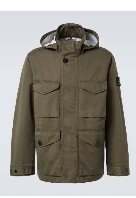 Stone Island Raso Gommato 3L 코튼 재킷