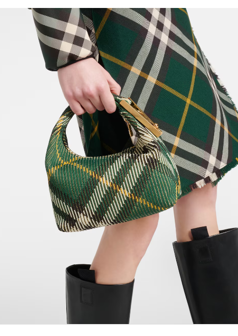 Burberry Peg Mini Burberry Check 토트 백