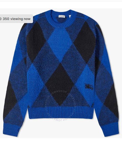 Burberry Check Crew Knit Sweater