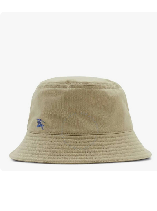 Burberry Equestrian Knight Embroidered Cotton Bucket Hat