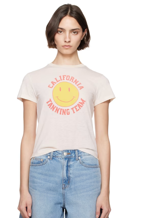 Re/Done Off-White Classic 'Tanning' T-shirt