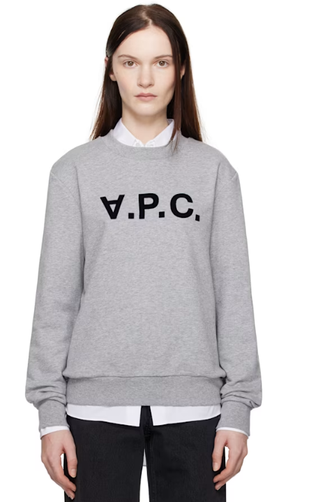 A.P.C. Gray Standard Grand 'VPC' Sweatshirt