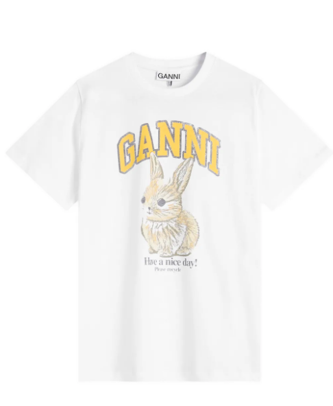 GANNI Basic Jersey Baby Bun Relaxed T-Shirt