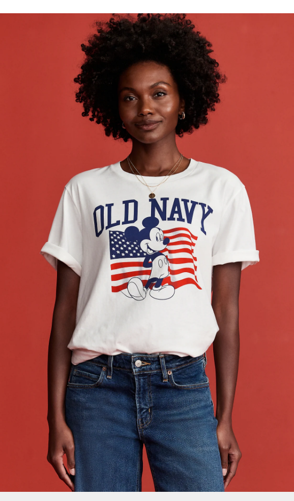 Old Navy x Disney© Mickey Mouse Flag Logo-Graphic T-Shirt