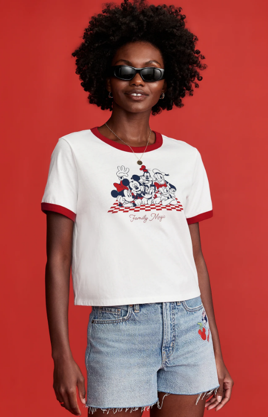 Old Navy x Disney© Graphic Cropped Ringer T-Shirt